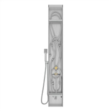 Load image into Gallery viewer, 53 in. 6-Jet Stainless Steel Shower Panel System w/ Fixed Rainfall &amp; Waterfall Shower Head, Tub Spout &amp; Handheld, Jet Massage Feature