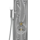 Load image into Gallery viewer, 53 in. 6-Jet Stainless Steel Shower Panel System w/ Fixed Rainfall &amp; Waterfall Shower Head, Tub Spout &amp; Handheld, Jet Massage Feature