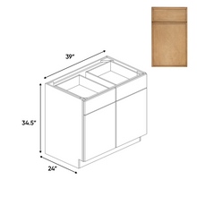 Load image into Gallery viewer, RTA - Slim Shaker Karamel - Double Door Cabinets - 39&quot;W x 34.5&quot;H x 24&quot;D