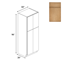 Load image into Gallery viewer, RTA - Slim Shaker Karamel - Double Door Pantry Cabinets - 30&quot;W x 96&quot;H x 24&quot;D