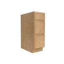Load image into Gallery viewer, RTA - Slim Shaker Karamel - Three Drawer Base Cabinets - 12&quot;W x 34.5&quot;H x 24&quot;D