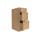 Load image into Gallery viewer, RTA - Slim Shaker Karamel - Three Drawer Base Cabinets - 12&quot;W x 34.5&quot;H x 24&quot;D