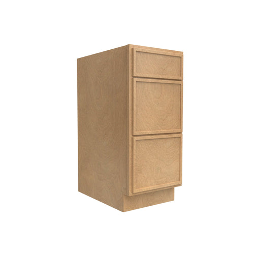 RTA - Slim Shaker Karamel - 3-Drawer Base Cabinet - 15