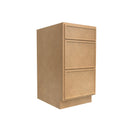 Load image into Gallery viewer, RTA - Slim Shaker Karamel - Three Drawer Base Cabinet - 18&quot;W x 34.5&quot;H x 24&quot;D