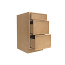 Load image into Gallery viewer, RTA - Slim Shaker Karamel - Three Drawer Base Cabinet - 18&quot;W x 34.5&quot;H x 24&quot;D