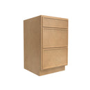 Load image into Gallery viewer, RTA - Slim Shaker Karamel - Three Drawer Base Cabinets - 21&quot;W x 34.5&quot;H x 24&quot;D