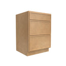 Load image into Gallery viewer, RTA - Slim Shaker Karamel - Three Drawer Base Cabinets - 24&quot;W x 34.5&quot;H x 24&quot;D