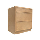 Load image into Gallery viewer, RTA - Slim Shaker Karamel - 3-Drawer Base Cabinet - 30&quot;W x 34.5&quot;H x 24&quot;D