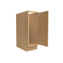 Load image into Gallery viewer, RTA - Slim Shaker Karamel - Full Height Single Door Base Cabinets - 12&quot;W x 34.5&quot;H x 24&quot;D