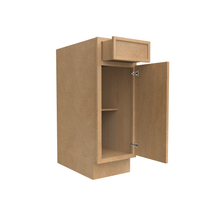 Load image into Gallery viewer, RTA - Slim Shaker Karamel Single Door Base Cabinet 12&quot;W x 34.5&quot;H x 24&quot;D
