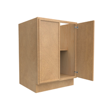 Load image into Gallery viewer, RTA - Slim Shaker Karamel - Full Height Double Door Base Cabinets - 24&quot;W x 34.5&quot;H x 24&quot;D
