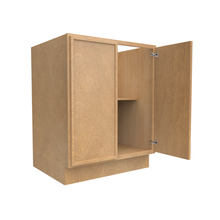 Load image into Gallery viewer, RTA - Slim Shaker Karamel - Full Height Double Door Base Cabinets - 27&quot;W x 34.5&quot;H x 24&quot;D