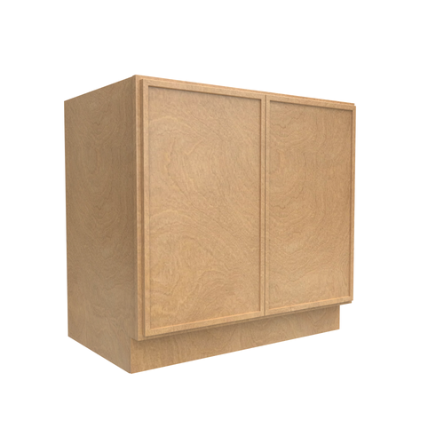 RTA - Slim Shaker Karamel - Full Height Double Door Base Cabinets - 36