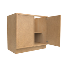 Load image into Gallery viewer, RTA - Slim Shaker Karamel - Full Height Double Door Base Cabinets - 36&quot;W x 34.5&quot;H x 24&quot;D