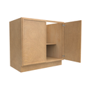 Load image into Gallery viewer, RTA - Slim Shaker Karamel - Full Height Double Door Base Cabinets - 36&quot;W x 34.5&quot;H x 24&quot;D