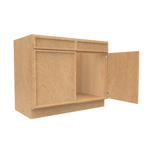 RTA - Slim Shaker Karamel - Sink Base Cabinets - 42"W x 34.5"H x 24"D