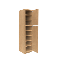 Load image into Gallery viewer, RTA - Slim Shaker Karamel - Single Door Pantry Cabinets - 18&quot;W x 84&quot;H x 24&quot;D