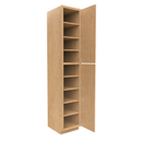 Load image into Gallery viewer, RTA - Slim Shaker Karamel - Single Door Pantry Cabinets - 18&quot;W x 96&quot;H x 24&quot;D