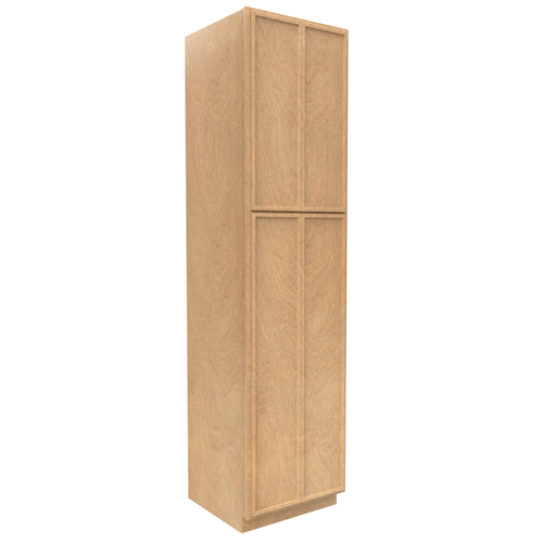 RTA - Slim Shaker Karamel - Double Door Pantry Cabinets - 24
