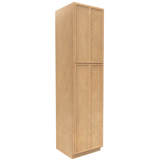 RTA - Slim Shaker Karamel - Double Door Pantry Cabinets - 24"W x 96"H x 24"D