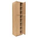 Load image into Gallery viewer, RTA - Slim Shaker Karamel - Double Door Pantry Cabinets - 24&quot;W x 96&quot;H x 24&quot;D