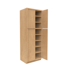 Load image into Gallery viewer, RTA - Slim Shaker Karamel - Double Door Pantry Cabinets - 30&quot;W x 84&quot;H x 24&quot;D
