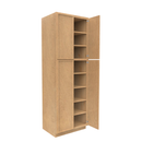 Load image into Gallery viewer, RTA - Slim Shaker Karamel - Double Door Pantry Cabinets - 30&quot;W x 90&quot;H x 24&quot;D