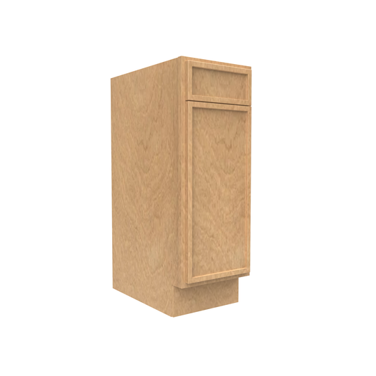 RTA - Slim Shaker Karamel - Vanity Base Cabinets - 12"W x 34.5"H x 21"D