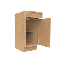 Load image into Gallery viewer, RTA - Slim Shaker Karamel - Vanity Base Cabinets - 15&quot;W x 34.5&quot;H x 21&quot;D