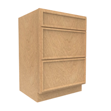 Load image into Gallery viewer, RTA - Slim Shaker Karamel - Vanity Drawer Base Cabinets - 24&quot;W x 34.5&quot;H x 21&quot;D