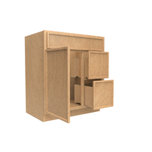 Load image into Gallery viewer, RTA - Slim Shaker Karamel - Vanity Sink Drawer Base Cabinets - 30&quot;W x 34.5&quot;H x 21&quot;D - SSK-VSD30L
