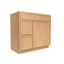 Load image into Gallery viewer, RTA - Slim Shaker Karamel - Vanity Sink Drawer Base Cabinets - 36&quot;W x 34.5&quot;H x 21&quot;D - SSK-VSD36R