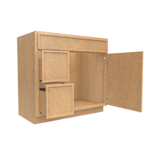 Load image into Gallery viewer, RTA - Slim Shaker Karamel - Vanity Sink Drawer Base Cabinets - 36&quot;W x 34.5&quot;H x 21&quot;D - SSK-VSD36R