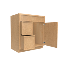Load image into Gallery viewer, RTA - Slim Shaker Karamel - Vanity Sink Drawer Base Cabinets - 30&quot;W x 34.5&quot;H x 21&quot;D - SSK-VSDC30L