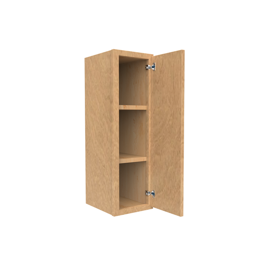 RTA - Slim Shaker Karamel - 30"Height Single Door Wall Cabinets - 9"W x 30"H x 12"D