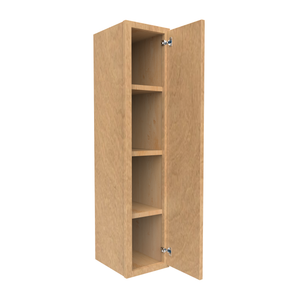 RTA - Slim Shaker Karamel - 42"Height Single Door Wall Cabinets - 9"W x 42"H x 12"D