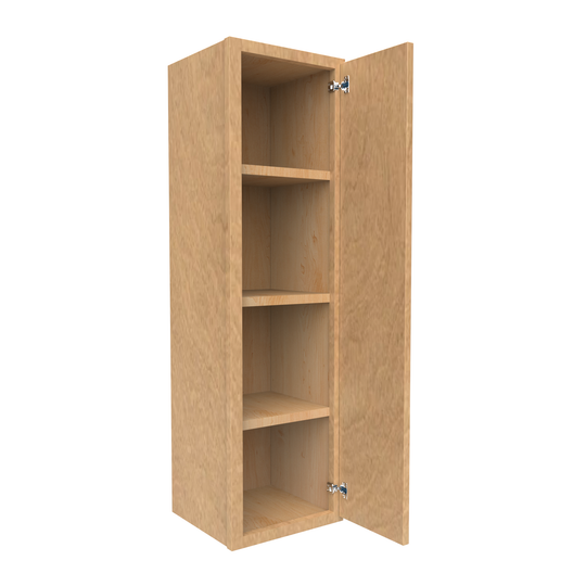 RTA - Slim Shaker Karamel - 42"Height Single Door Wall Cabinets - 12"W x 42"H x 12"D