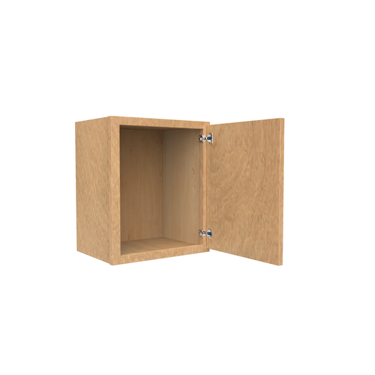 RTA - Slim Shaker Karamel - 18"Height Single Door Wall Cabinets - 15"W x 18"H x 12"D