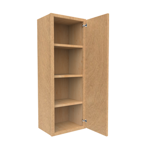 RTA - Slim Shaker Karamel - 42"Height Single Door Wall Cabinets - 15"W x 42"H x 12"D