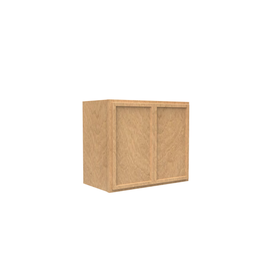 RTA - Slim Shaker Karamel - 18"Height Double Door Wall Cabinets - 24"W x 18"H x 12"D
