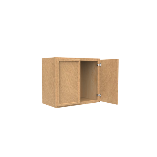 RTA - Slim Shaker Karamel - 18"Height Double Door Wall Cabinets - 24"W x 18"H x 12"D