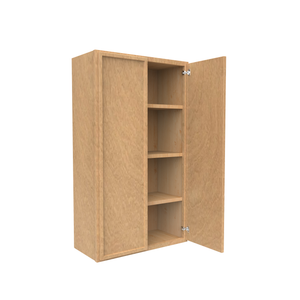 RTA - Slim Shaker Karamel - 42"Height Double Door Wall Cabinets - 24"W x 42"H x 12"D