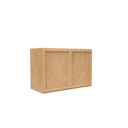 RTA - Slim Shaker Karamel - 18"Height Double Door Wall Cabinets - 27"W x 18"H x 12"D