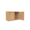 Load image into Gallery viewer, RTA - Slim Shaker Karamel - 18&quot;Height Double Door Wall Cabinets - 27&quot;W x 18&quot;H x 12&quot;D