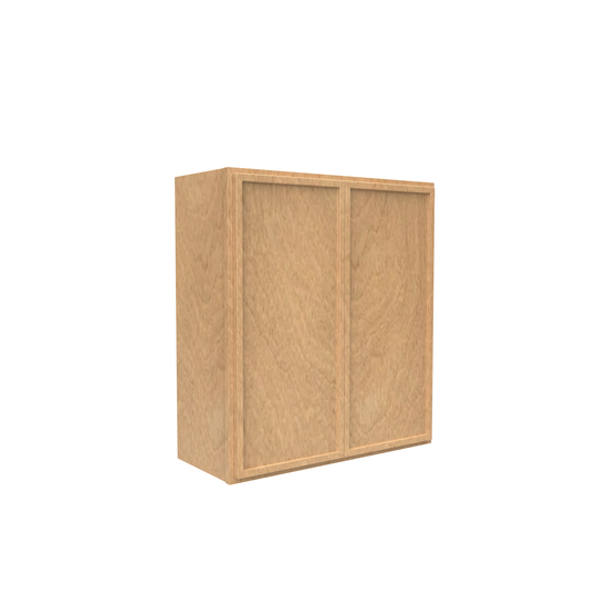 RTA - Slim Shaker Karamel - 30"Height Double Door Wall Cabinets - 27"W x 30"H x 12"D