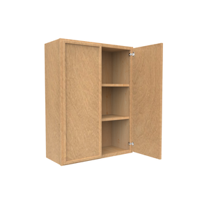 RTA - Slim Shaker Karamel - 36"Height Double Door Wall Cabinets - 27"W x 36"H x 12"D