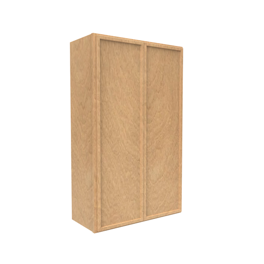 RTA - Slim Shaker Karamel - 42"Height Double Door Wall Cabinets - 27"W x 42"H x 12"D