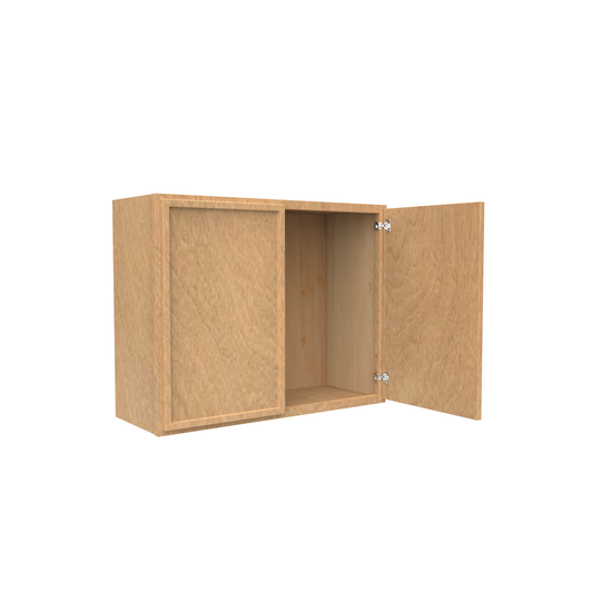 RTA - Slim Shaker Karamel - 24"Height Double Door Wall Cabinets - 30"W x 24"H x 12"D