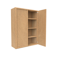Load image into Gallery viewer, RTA - Slim Shaker Karamel - 42&quot;Height Double Door Wall Cabinets - 30&quot;W x 42&quot;H x 12&quot;D
