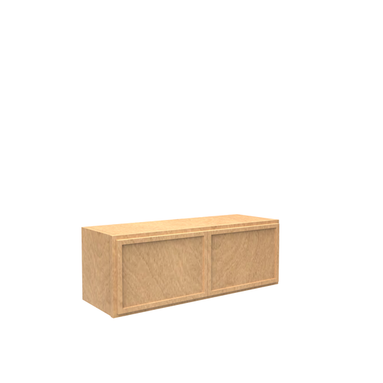 RTA - Slim Shaker Karamel - 12"Height Double Door Wall Cabinets - 33"W x 12"H x 12"D